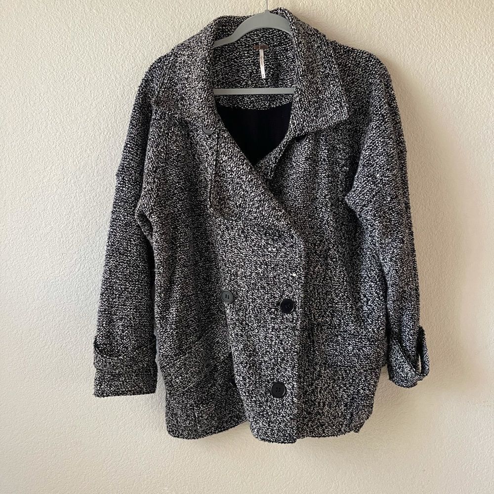 Free people tweed wool jacket